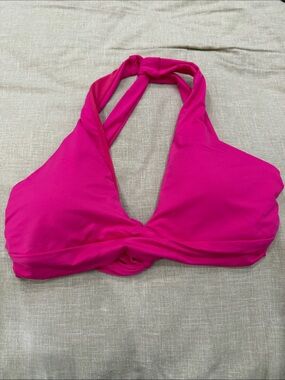 Lauren Ralph Lauren Hot Pink Halter Bikini Top